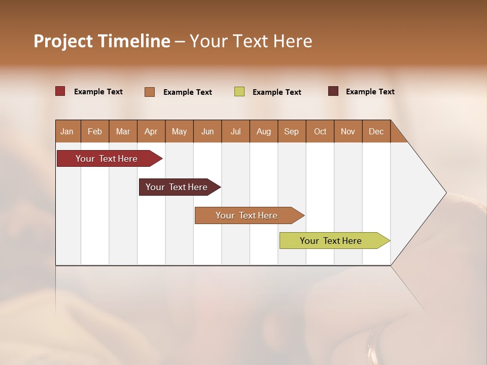 Mother's And Baby's Hands At The Background Kid Face PowerPoint Template