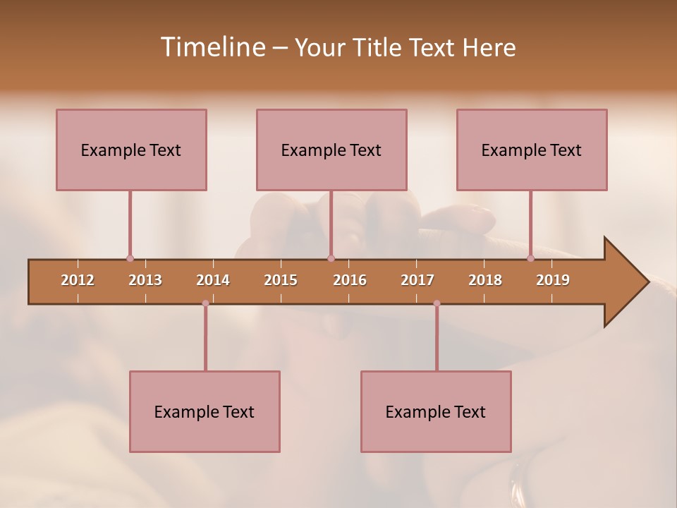 Mother's And Baby's Hands At The Background Kid Face PowerPoint Template