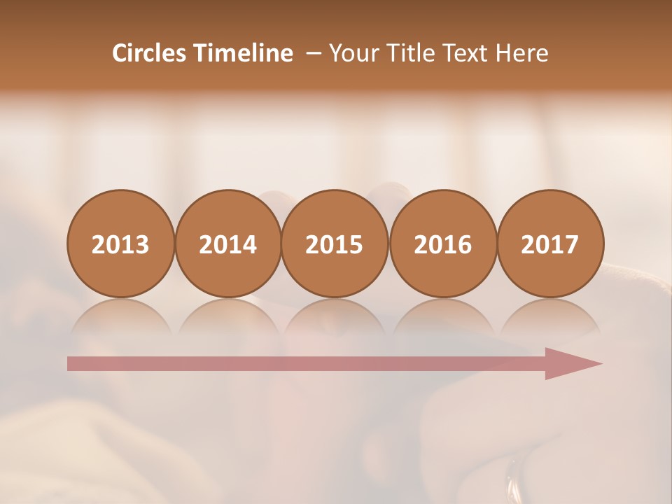 Mother's And Baby's Hands At The Background Kid Face PowerPoint Template