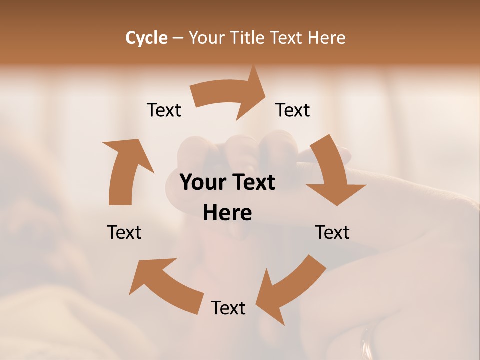 Mother's And Baby's Hands At The Background Kid Face PowerPoint Template