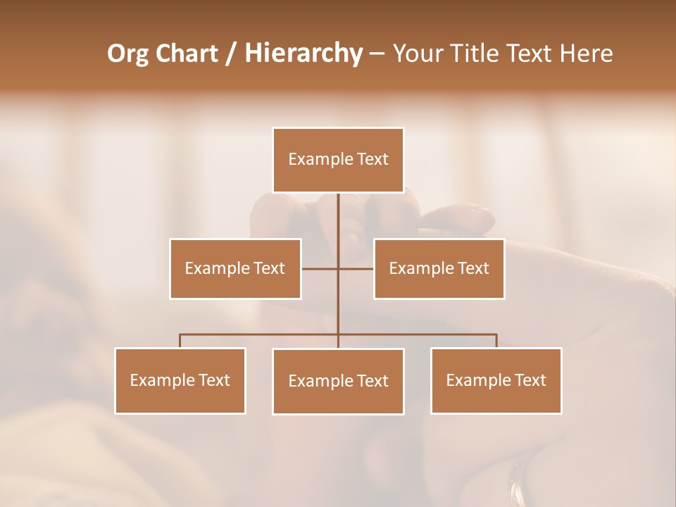 Mother's And Baby's Hands At The Background Kid Face PowerPoint Template