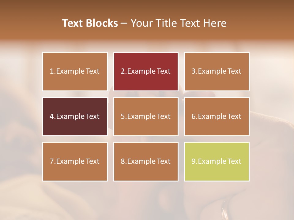 Mother's And Baby's Hands At The Background Kid Face PowerPoint Template