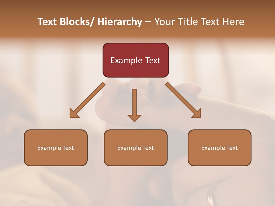 Mother's And Baby's Hands At The Background Kid Face PowerPoint Template