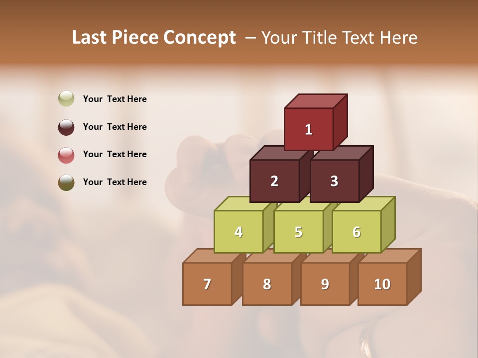 Mother's And Baby's Hands At The Background Kid Face PowerPoint Template