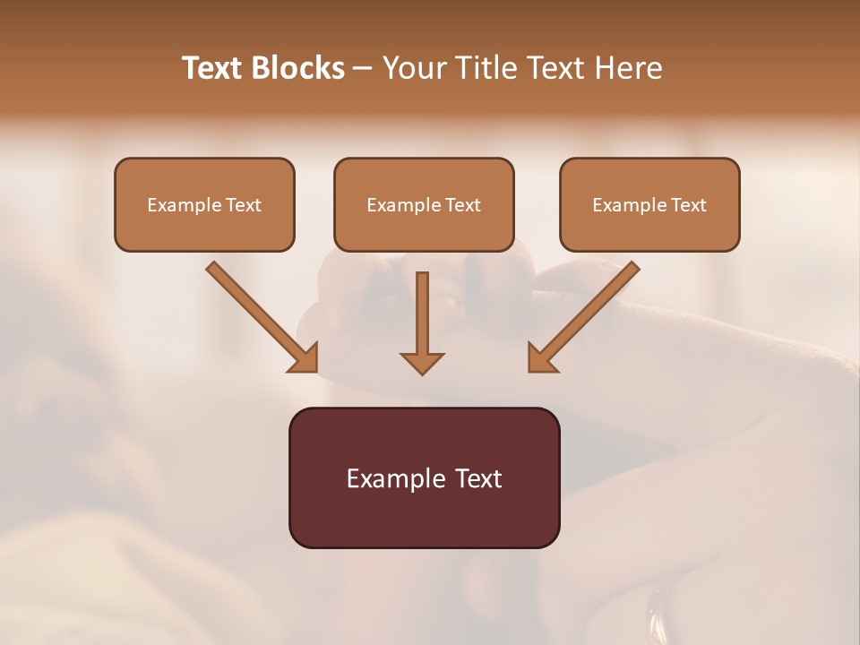 Mother's And Baby's Hands At The Background Kid Face PowerPoint Template