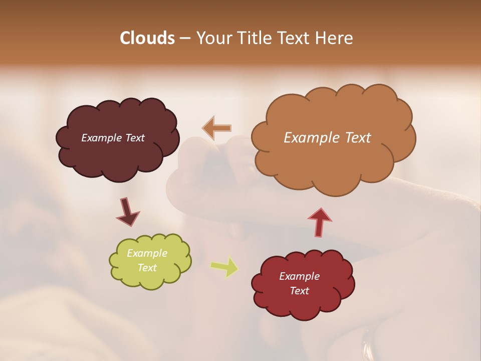 Mother's And Baby's Hands At The Background Kid Face PowerPoint Template
