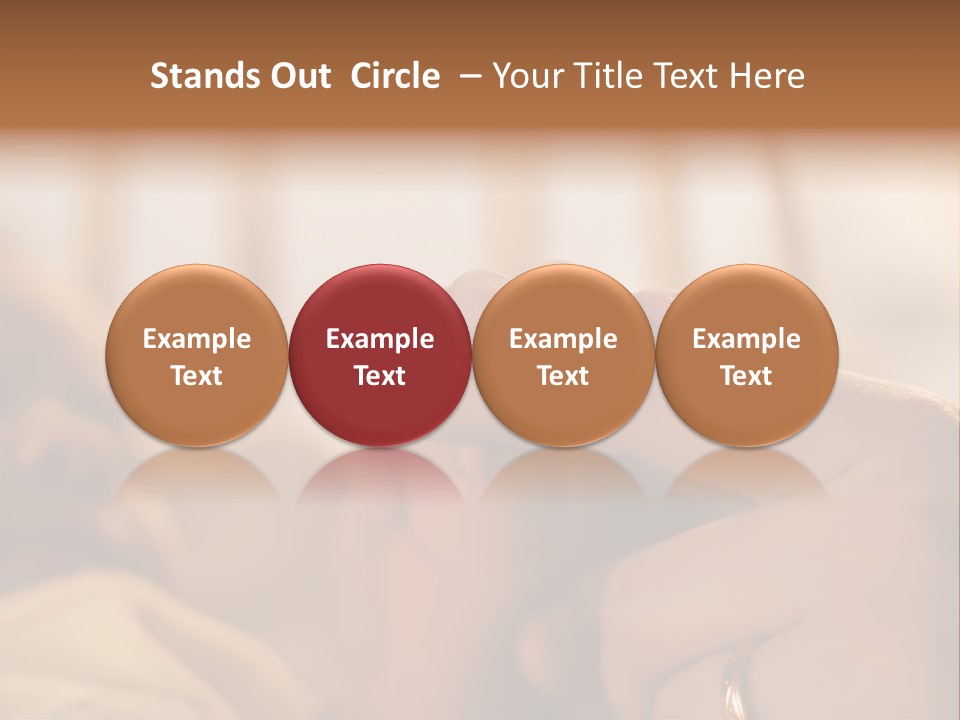 Mother's And Baby's Hands At The Background Kid Face PowerPoint Template