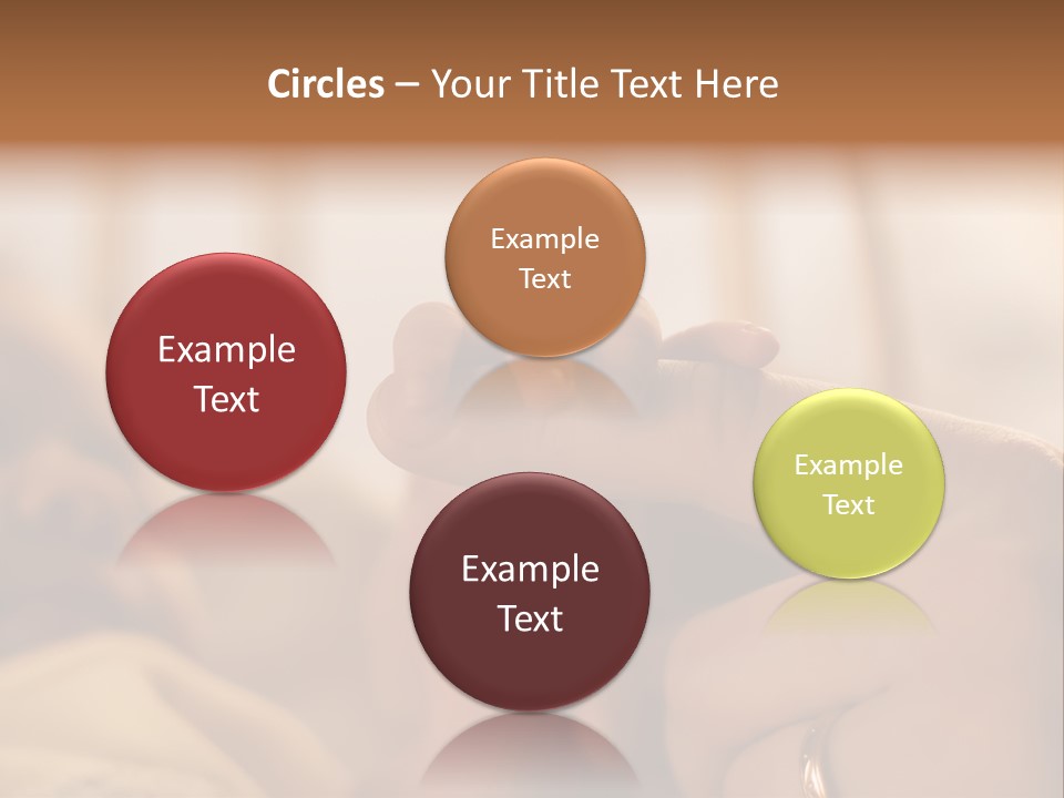 Mother's And Baby's Hands At The Background Kid Face PowerPoint Template