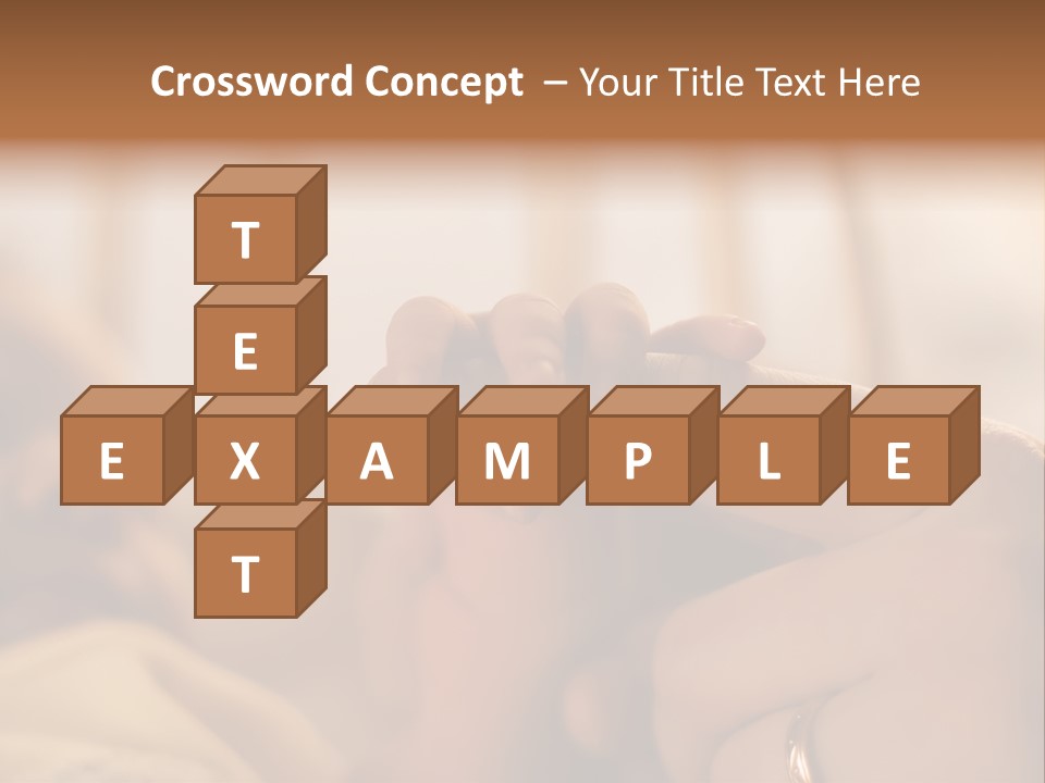 Mother's And Baby's Hands At The Background Kid Face PowerPoint Template