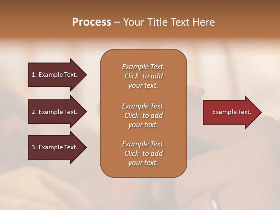 Mother's And Baby's Hands At The Background Kid Face PowerPoint Template