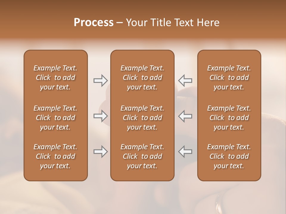Mother's And Baby's Hands At The Background Kid Face PowerPoint Template