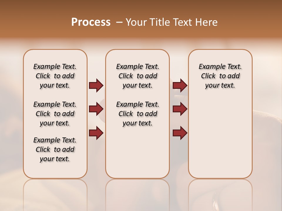 Mother's And Baby's Hands At The Background Kid Face PowerPoint Template