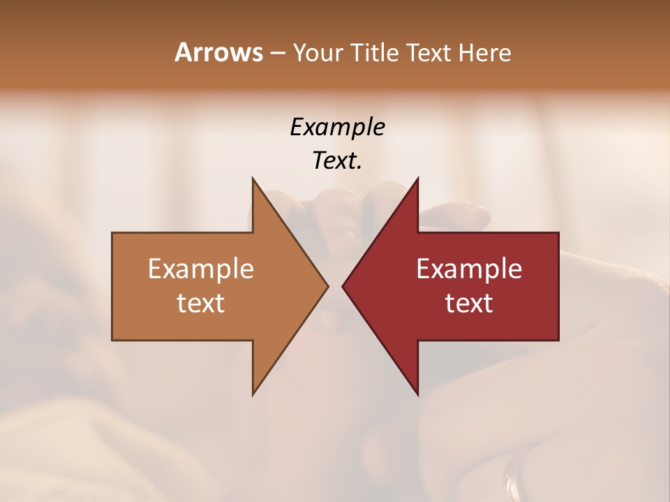 Mother's And Baby's Hands At The Background Kid Face PowerPoint Template