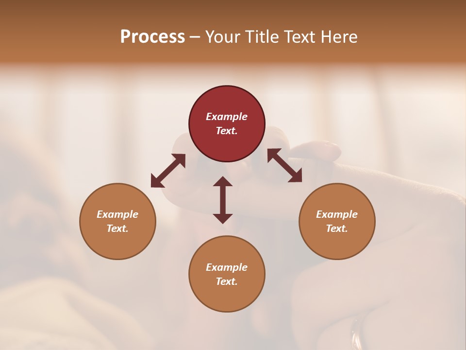 Mother's And Baby's Hands At The Background Kid Face PowerPoint Template