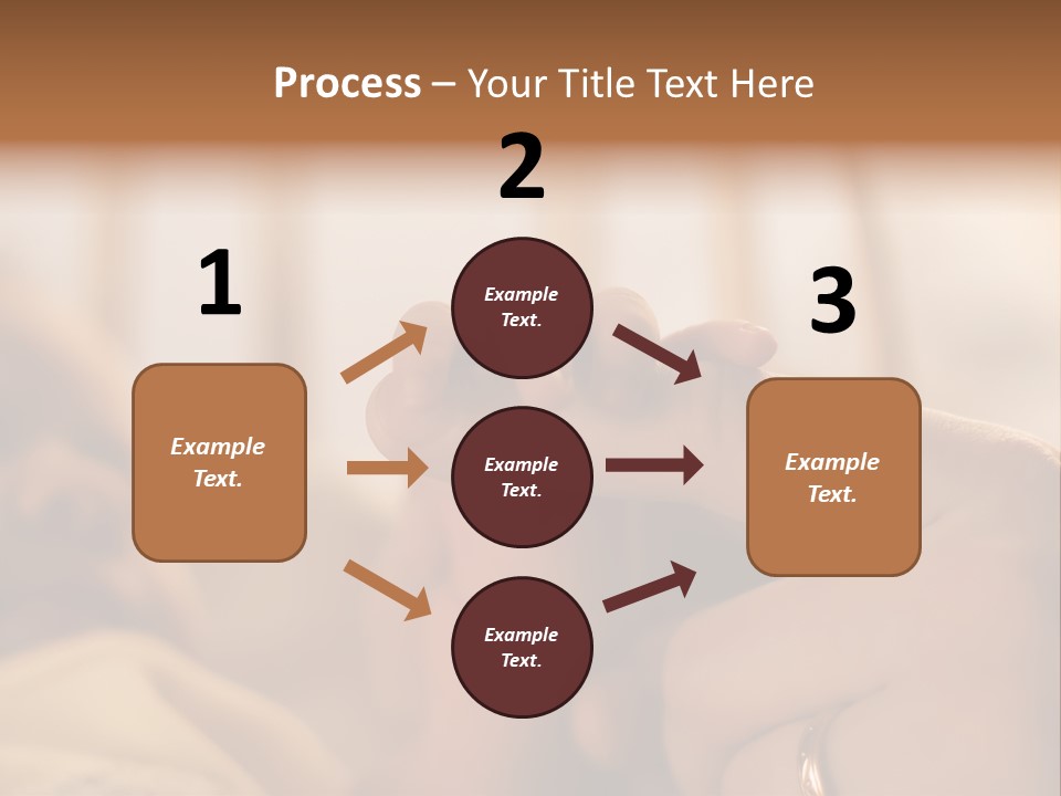 Mother's And Baby's Hands At The Background Kid Face PowerPoint Template