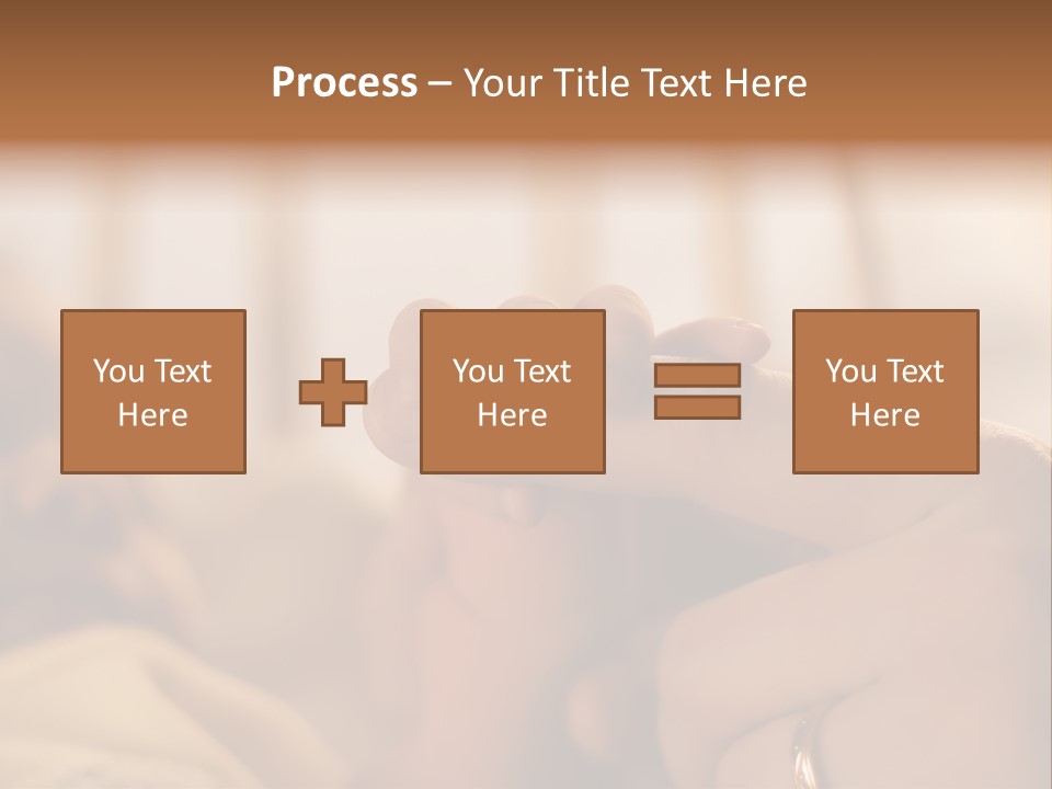Mother's And Baby's Hands At The Background Kid Face PowerPoint Template