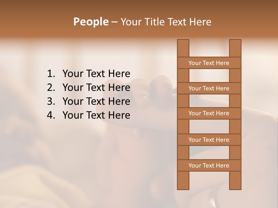 Mother's And Baby's Hands At The Background Kid Face PowerPoint Template