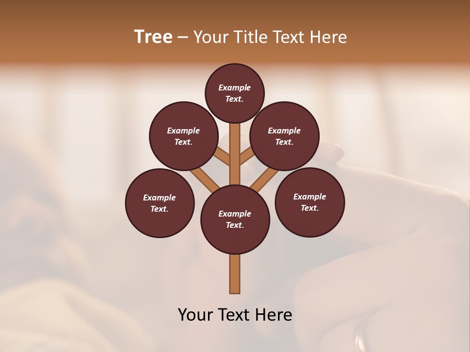 Mother's And Baby's Hands At The Background Kid Face PowerPoint Template