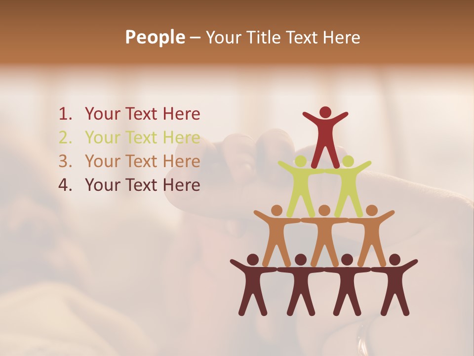 Mother's And Baby's Hands At The Background Kid Face PowerPoint Template