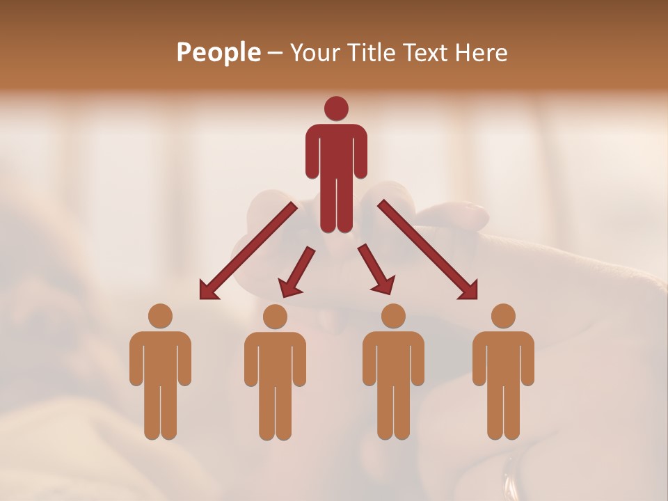 Mother's And Baby's Hands At The Background Kid Face PowerPoint Template