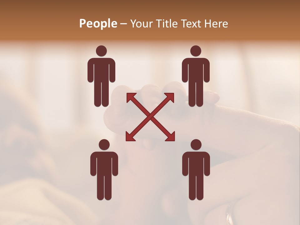 Mother's And Baby's Hands At The Background Kid Face PowerPoint Template