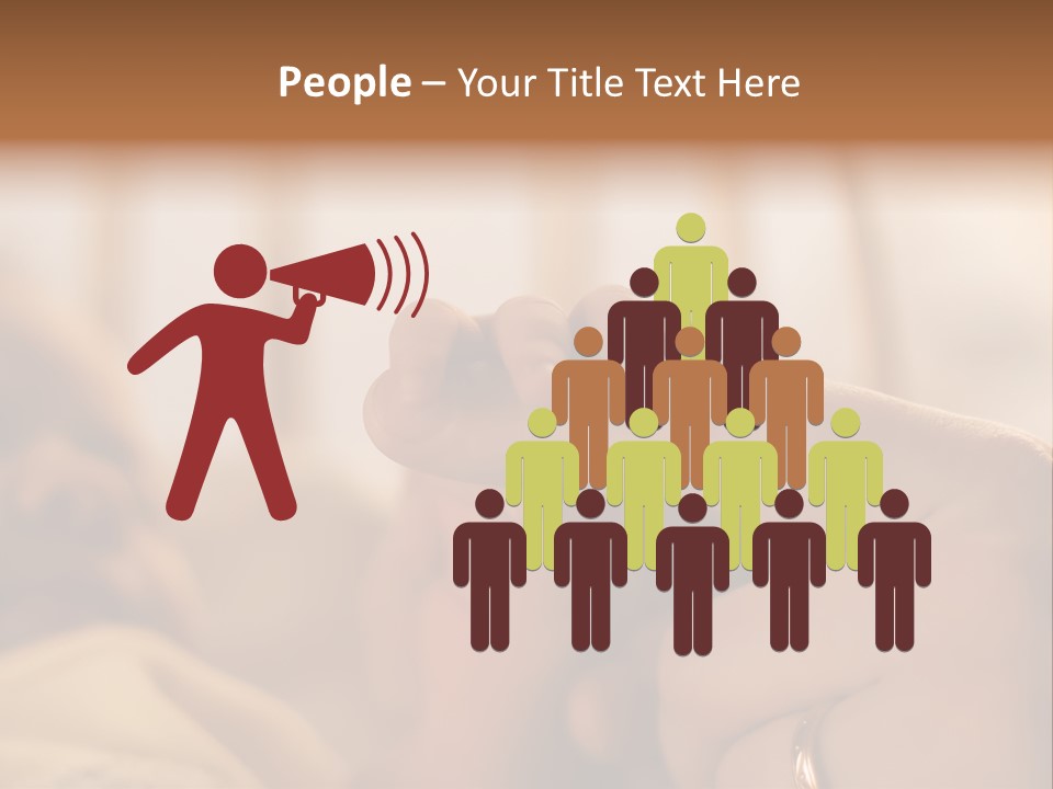 Mother's And Baby's Hands At The Background Kid Face PowerPoint Template