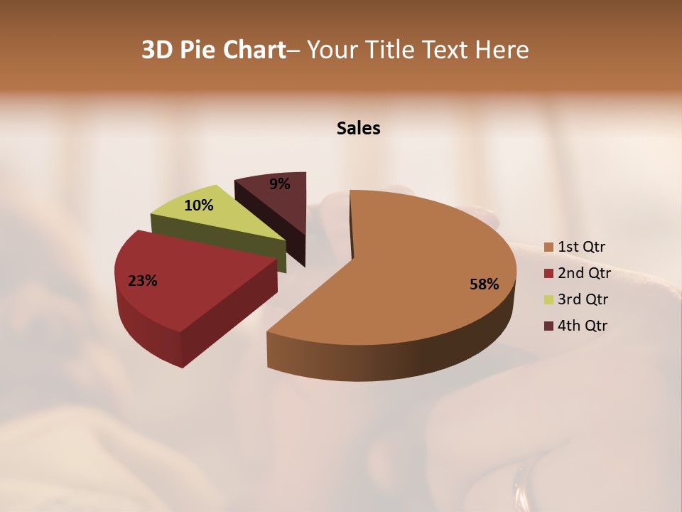 Mother's And Baby's Hands At The Background Kid Face PowerPoint Template