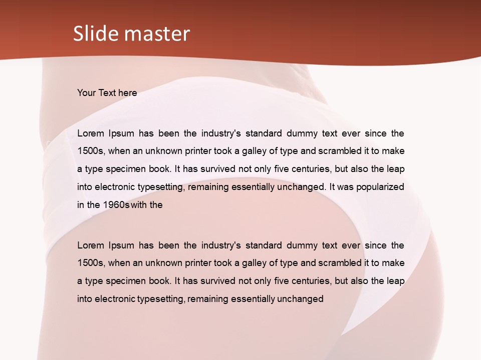 Beauty Girl Back In White Pants, Isolated On A White Background, Please See Some Of My Other Parts Of A Body Images: PowerPoint Template