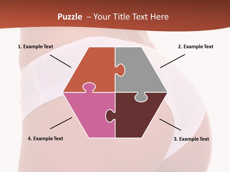 Beauty Girl Back In White Pants, Isolated On A White Background, Please See Some Of My Other Parts Of A Body Images: PowerPoint Template