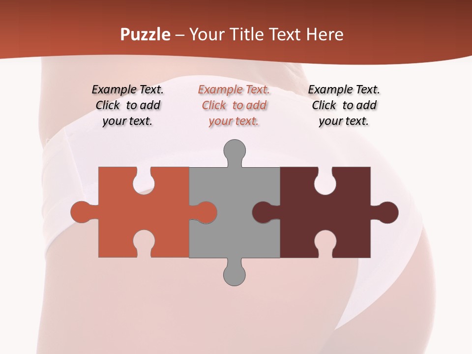 Beauty Girl Back In White Pants, Isolated On A White Background, Please See Some Of My Other Parts Of A Body Images: PowerPoint Template