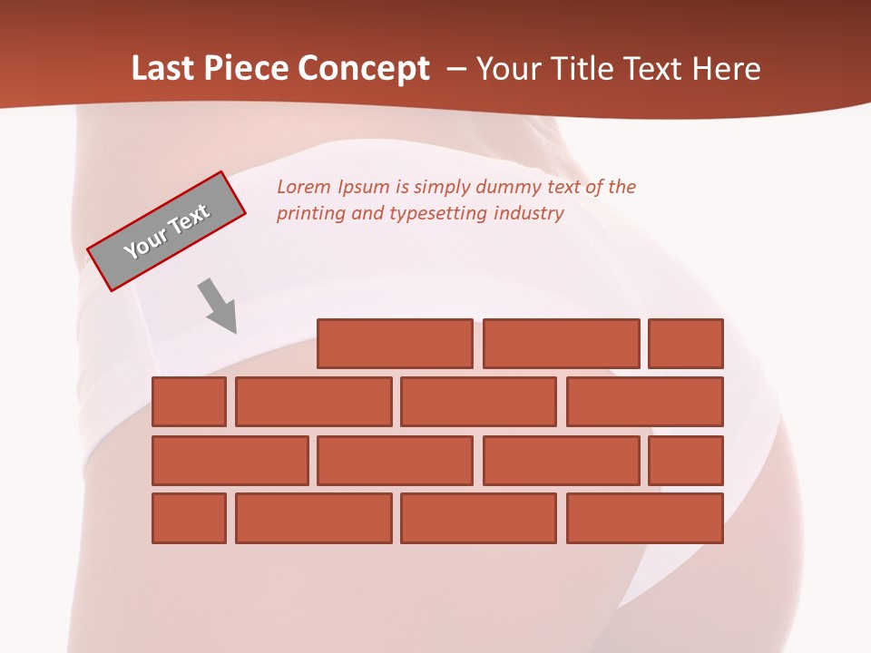 Beauty Girl Back In White Pants, Isolated On A White Background, Please See Some Of My Other Parts Of A Body Images: PowerPoint Template