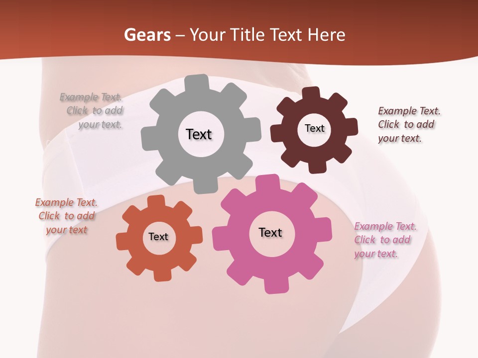 Beauty Girl Back In White Pants, Isolated On A White Background, Please See Some Of My Other Parts Of A Body Images: PowerPoint Template