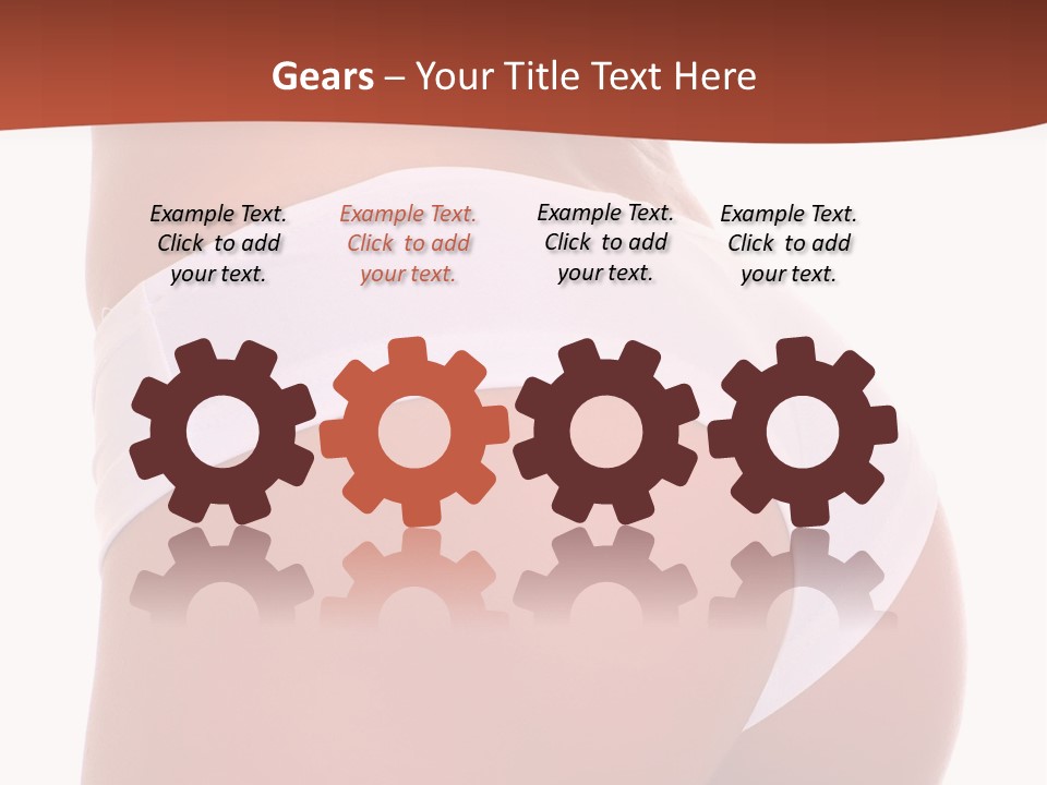 Beauty Girl Back In White Pants, Isolated On A White Background, Please See Some Of My Other Parts Of A Body Images: PowerPoint Template