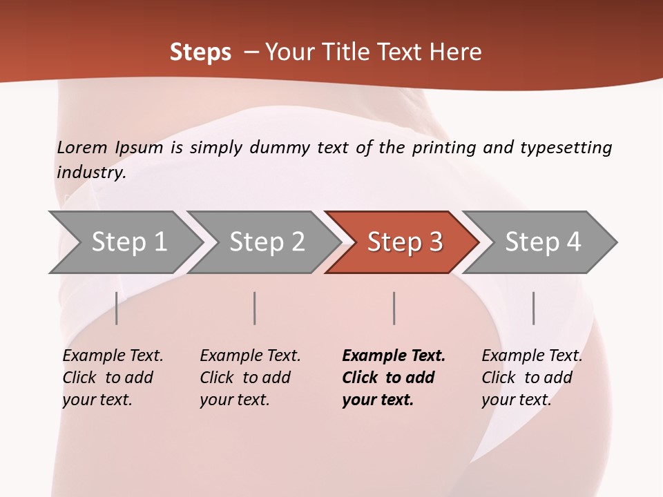 Beauty Girl Back In White Pants, Isolated On A White Background, Please See Some Of My Other Parts Of A Body Images: PowerPoint Template