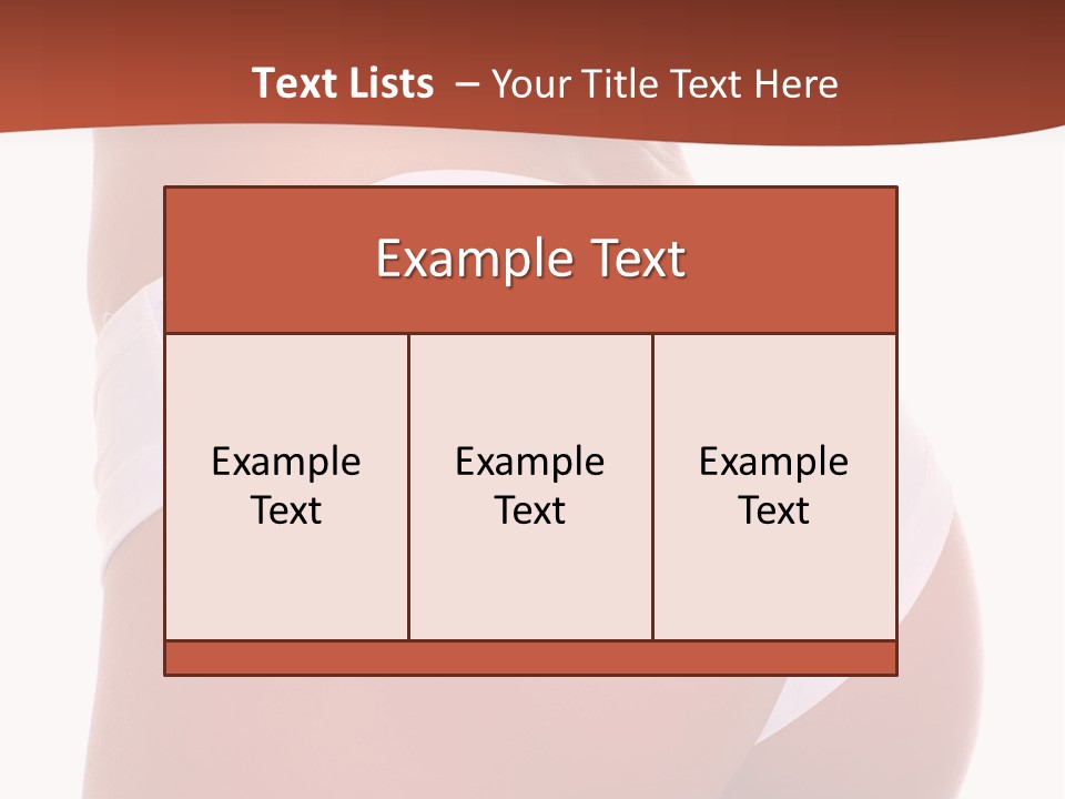 Beauty Girl Back In White Pants, Isolated On A White Background, Please See Some Of My Other Parts Of A Body Images: PowerPoint Template