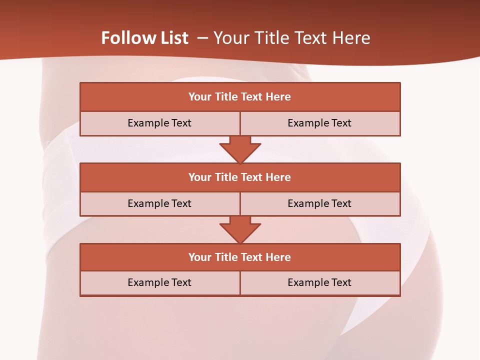 Beauty Girl Back In White Pants, Isolated On A White Background, Please See Some Of My Other Parts Of A Body Images: PowerPoint Template