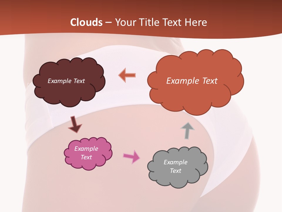 Beauty Girl Back In White Pants, Isolated On A White Background, Please See Some Of My Other Parts Of A Body Images: PowerPoint Template