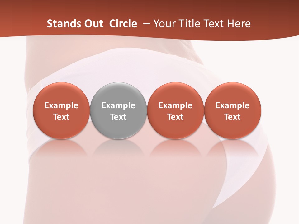 Beauty Girl Back In White Pants, Isolated On A White Background, Please See Some Of My Other Parts Of A Body Images: PowerPoint Template