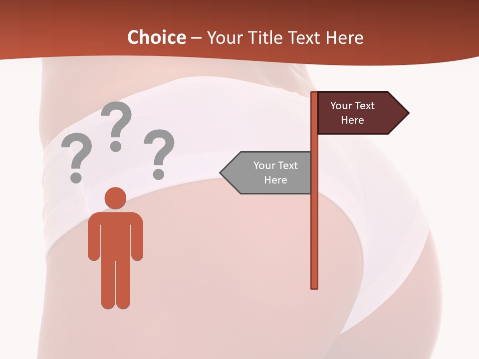 Beauty Girl Back In White Pants, Isolated On A White Background, Please See Some Of My Other Parts Of A Body Images: PowerPoint Template