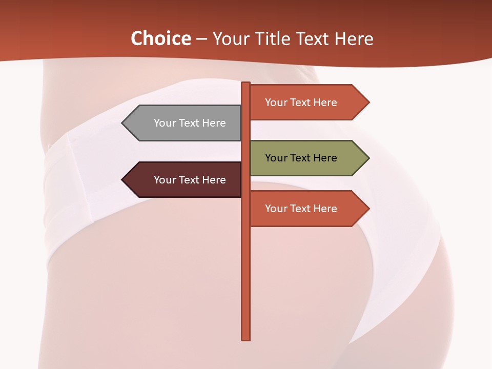 Beauty Girl Back In White Pants, Isolated On A White Background, Please See Some Of My Other Parts Of A Body Images: PowerPoint Template