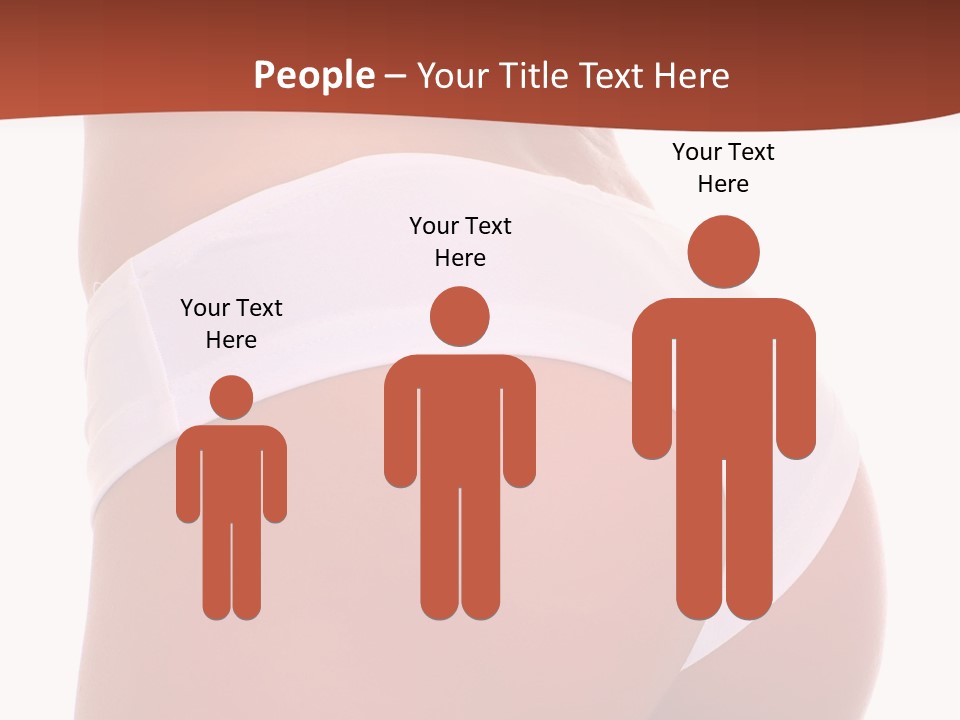 Beauty Girl Back In White Pants, Isolated On A White Background, Please See Some Of My Other Parts Of A Body Images: PowerPoint Template