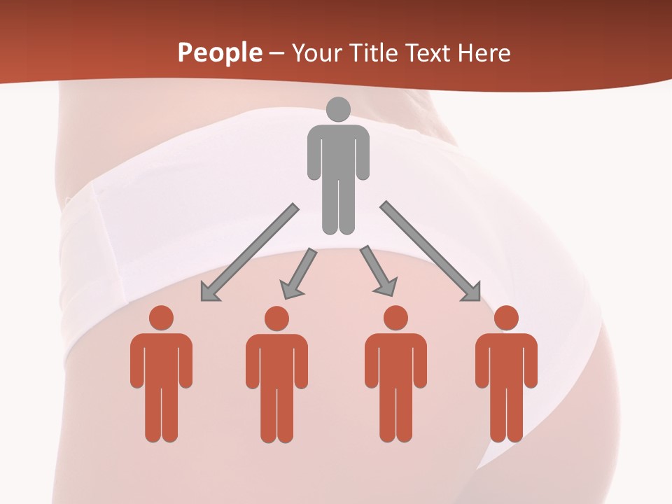 Beauty Girl Back In White Pants, Isolated On A White Background, Please See Some Of My Other Parts Of A Body Images: PowerPoint Template