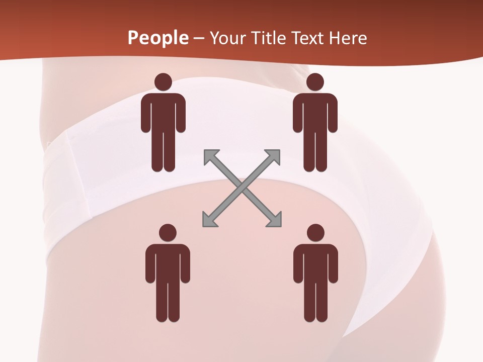 Beauty Girl Back In White Pants, Isolated On A White Background, Please See Some Of My Other Parts Of A Body Images: PowerPoint Template