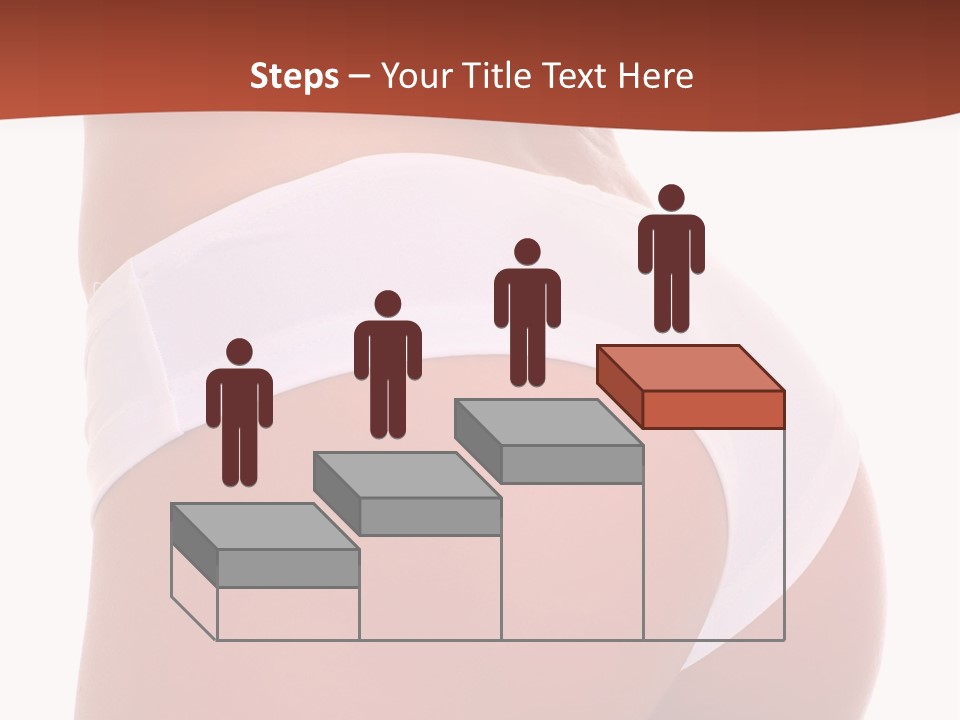 Beauty Girl Back In White Pants, Isolated On A White Background, Please See Some Of My Other Parts Of A Body Images: PowerPoint Template