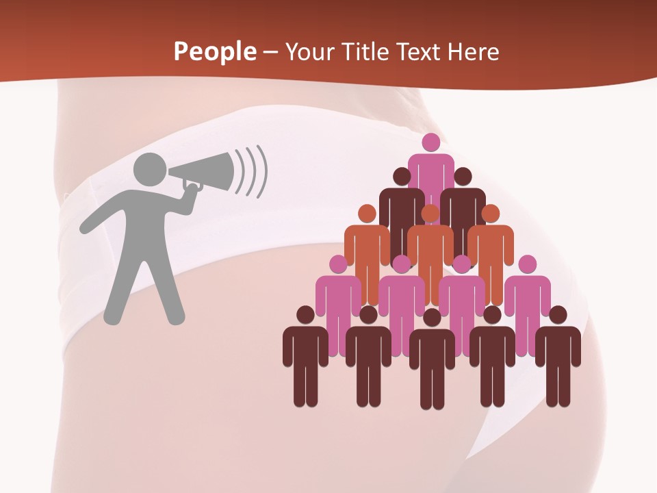 Beauty Girl Back In White Pants, Isolated On A White Background, Please See Some Of My Other Parts Of A Body Images: PowerPoint Template