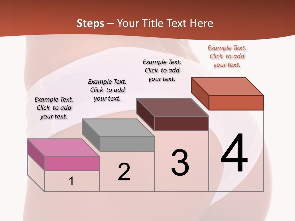 Beauty Girl Back In White Pants, Isolated On A White Background, Please See Some Of My Other Parts Of A Body Images: PowerPoint Template