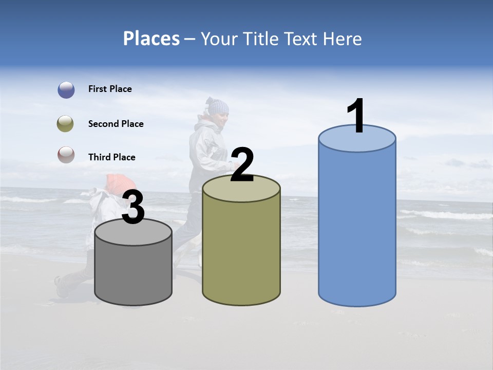 Playing On The Beach PowerPoint Template