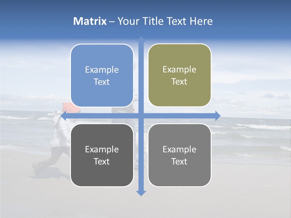 Playing On The Beach PowerPoint Template