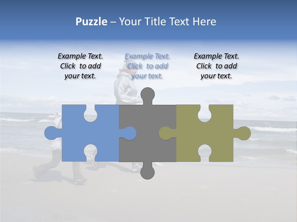 Playing On The Beach PowerPoint Template