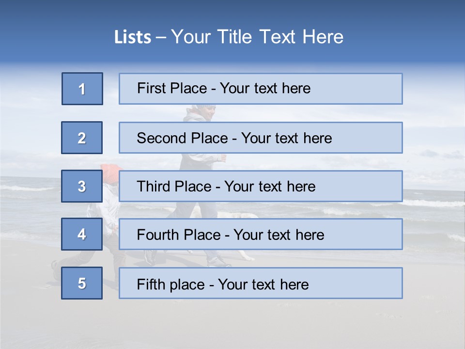Playing On The Beach PowerPoint Template